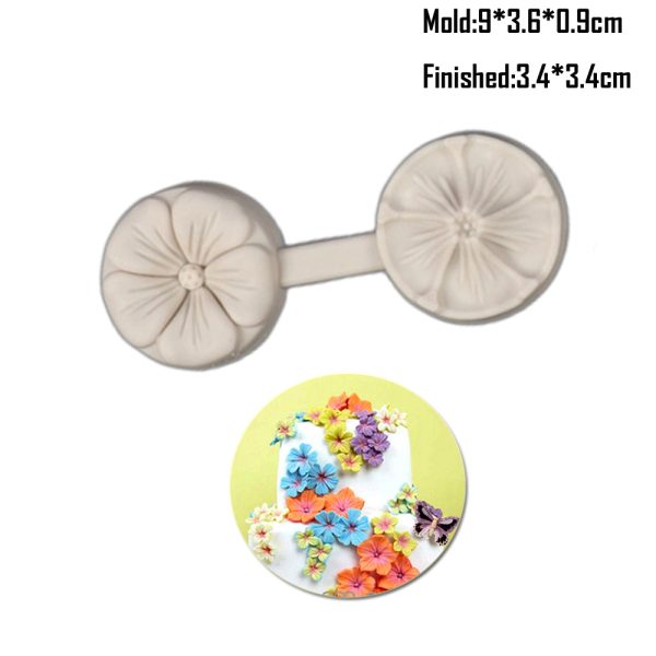 M107-5 Molde Para Hornear Flower Petal Mold Silicona Fondant Clay Veiner |Byjunyeor®