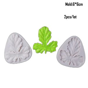 M366-5 Amazing 2pcs Forma Silikonowa for Watermelon Leaf Candy Veining Gum Paste Clay Sugarart Mold | Byjunyeor®