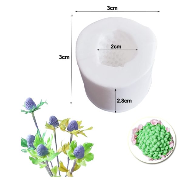 m2397-2 Amazing 1PCS Flower Core Petal Press Silicone Mould Cake Decorating Polymer Clay Tools