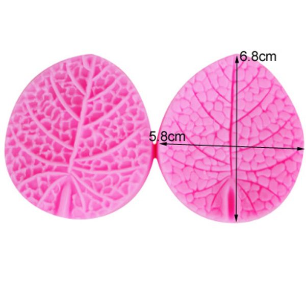 m365- 2pcs Silicone Veiner Moulds For Mint Leaves of Wedding Birthday Cake Decorating | Byjunyeor®