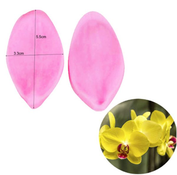 m463- 2pcs Flower Cake Mold Silicone For Clay Orchid | Byjunyeor®