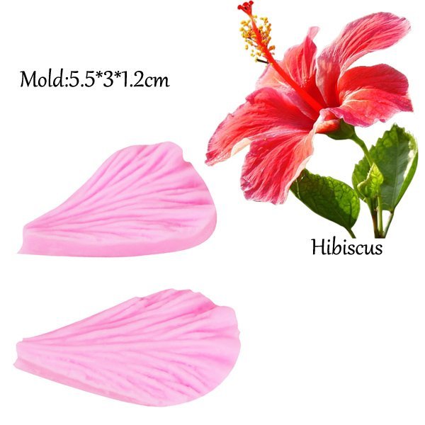 m205-yy S Hibiscus Formy Silikonowe Flower Sugar Gumpaste Clay Mold |Byjunyeor®
