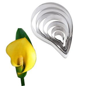 SSM031 7pcs Cookie Cutters- Calla Lily Petal Set Stainless Steel Tools |Byjunyeor®