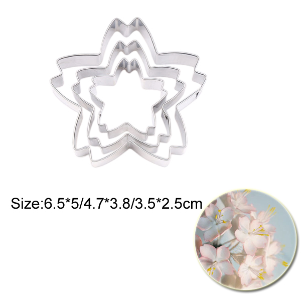 ssm055-1s 3pcs 3D Cutter Molds-Cherry Blossom Petals |Byjunyeor®