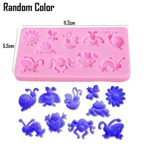 M078 Beetle Frog Bee Snail Spider Insect Theme Silicone Mold