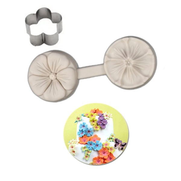 M107-1 Five Petal Flower Silicone Molds & Cutters