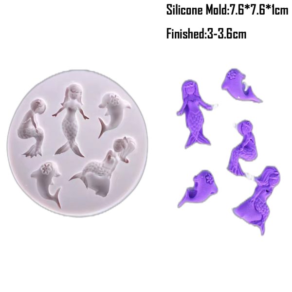 M197-5 Dolphin Mermaid Silicone Mold