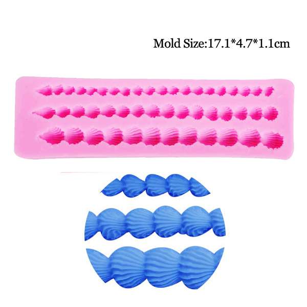 M658-1 Long Rope Shell Shape Silicone Mold