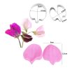 CS213-12 4pcs Small Pea Flower Silicone Molds & Cutters