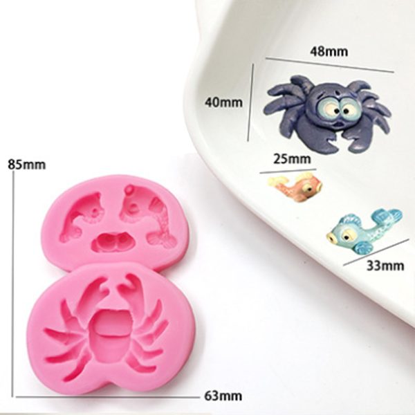 M2621-2 Crab and Fish Silicone Molds