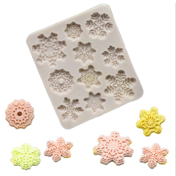 M2750-2Kinds Snowflakes Silicone Mould Kinds Snowflakes Silicone Mould