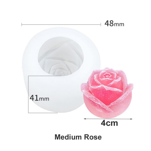 M2785-中 2 Ice Rose Candle Silicone Mold