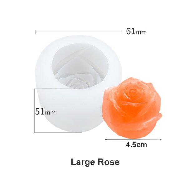 M2786-da Ice Rose Candle Silicone Mold
