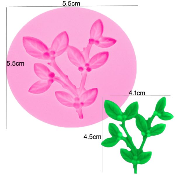 M2821-3 Acacia Beans Leaf Silicone Moulds