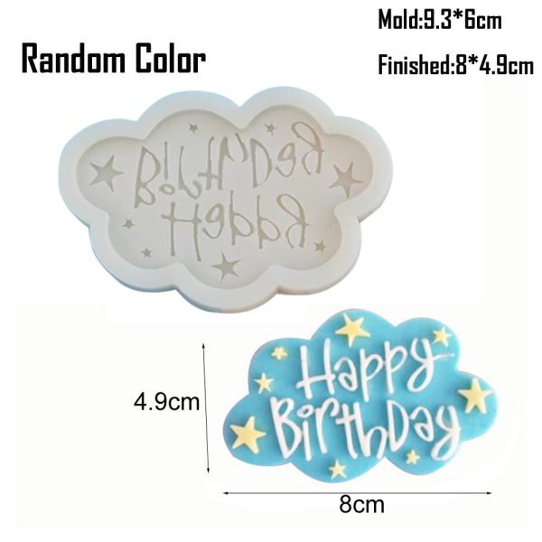 m2525-5 Happy Birthday Silicone Mould