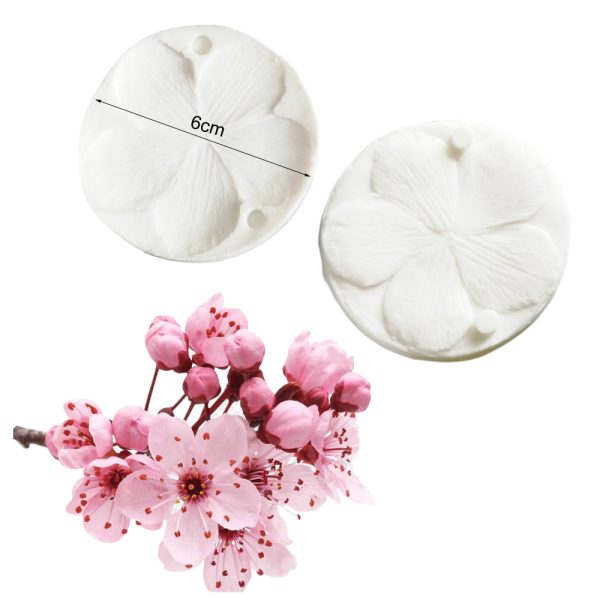 m2652-2 Cherry & Peach Blossoms Veiners Silicone Molds