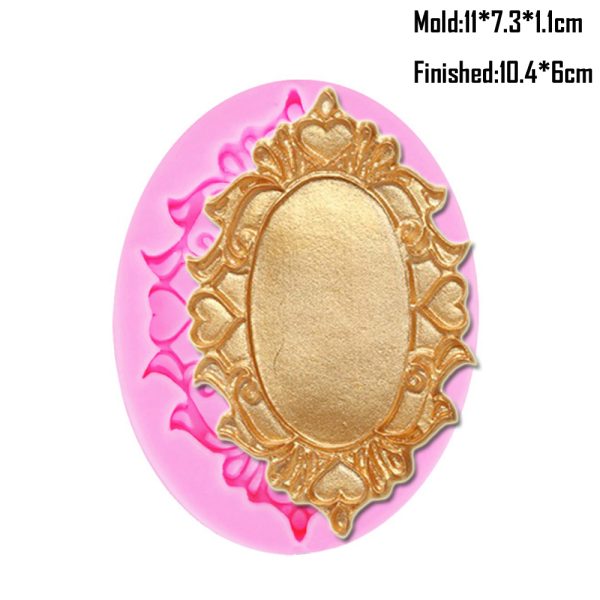 F1114-5 Retro Relief Mirror & Frame Silicone Molds